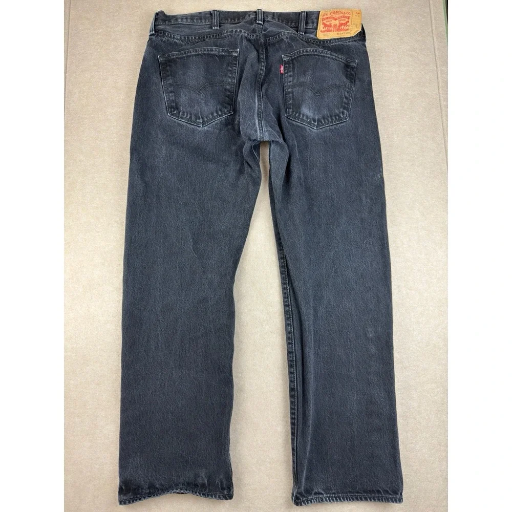Levi's 501‎ Men's Jeans 38 Black Mid Rise Original Fit Straight Leg Button Fly